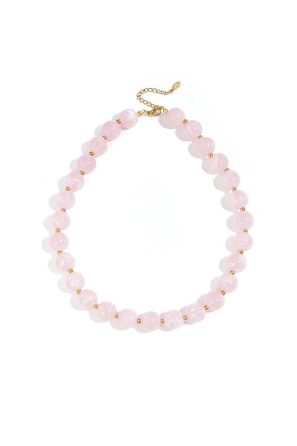 Gold Beads Pink K-97