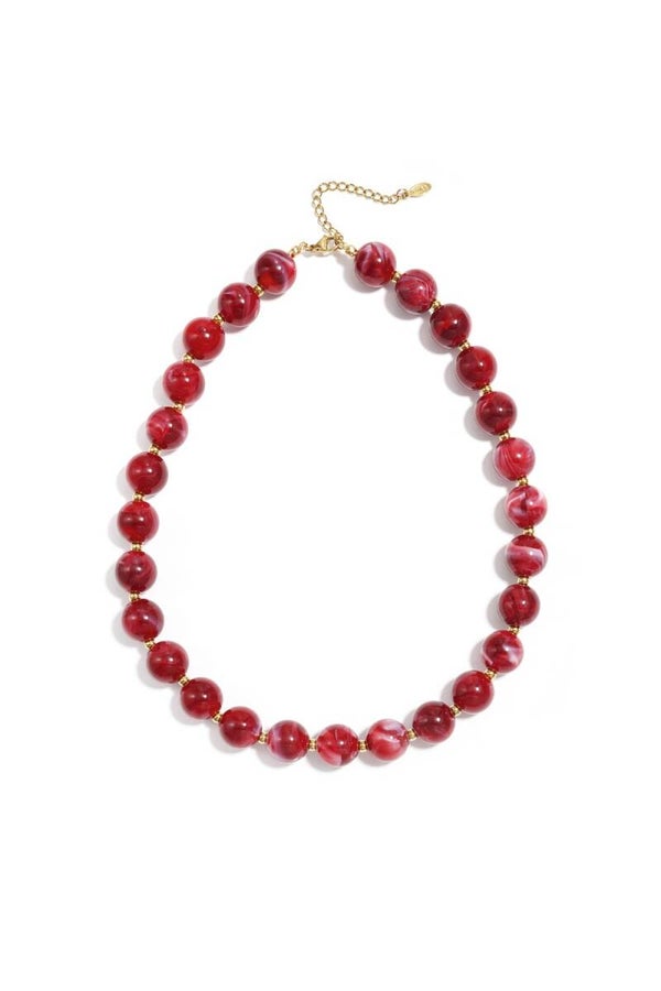 Gold Beads Crimson K-98