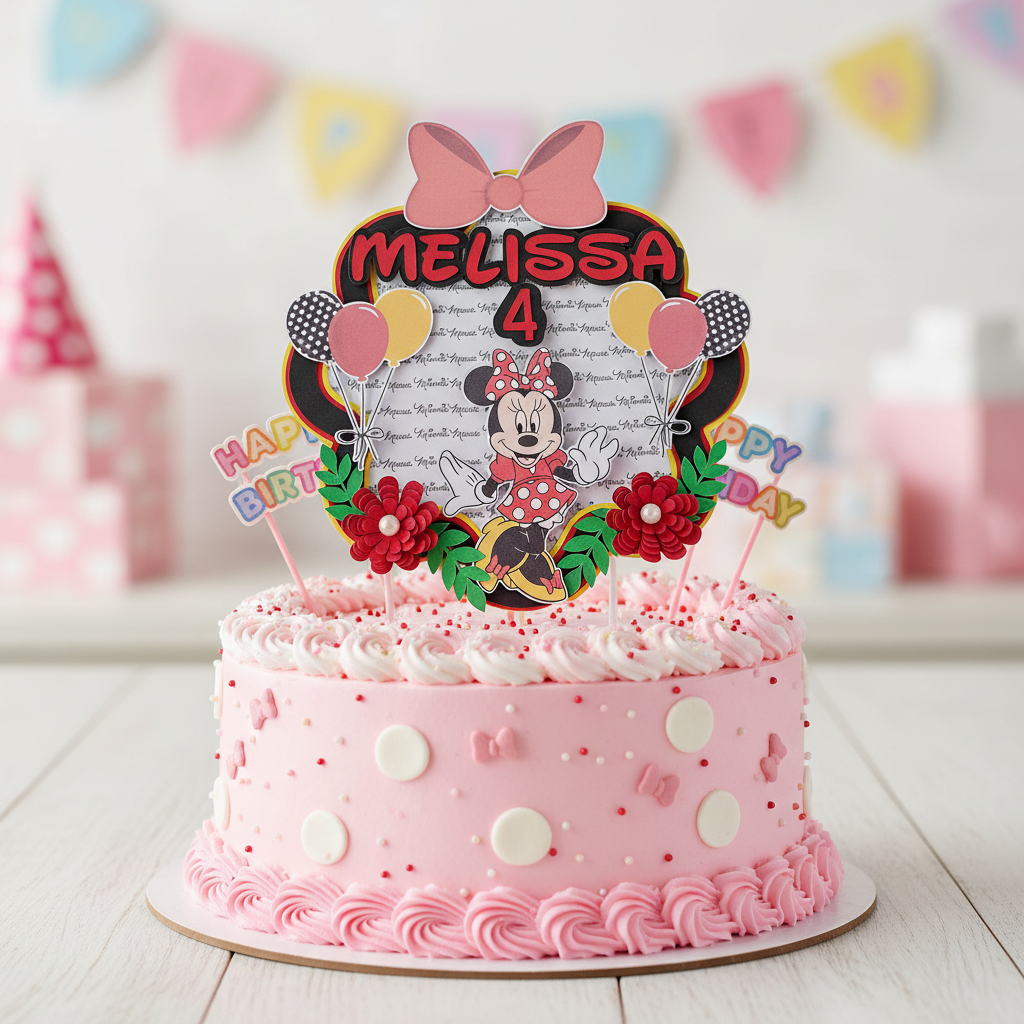 Handmade Minnie Cake Topper