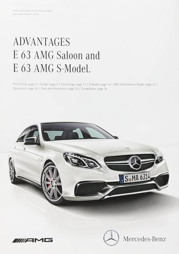 Mercedes-Benz E 63 AMG Saloon and E 63 AMG S-Model Advantages (W212) - 2013/EN - EIGEN VERZAMELING. VERKOOP OP AANVRAAG.