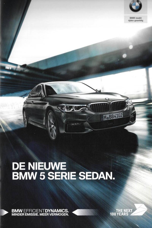 BMW 5 G30 - 2016/NL - De nieuwe BMW 5 serie sedan (introductiebrochure)