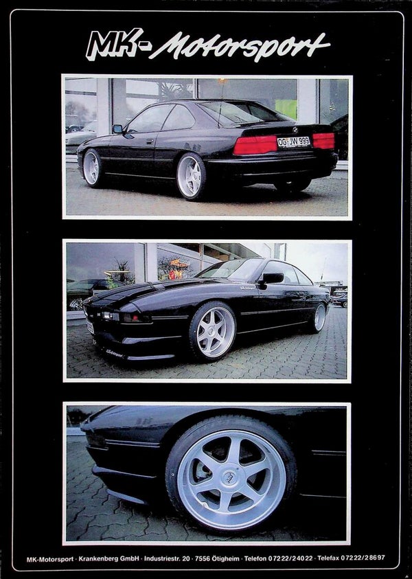 BMW MK-Motorsport 8 E31 - ca. 1991/D - Vorab-Programm BMW 850i
