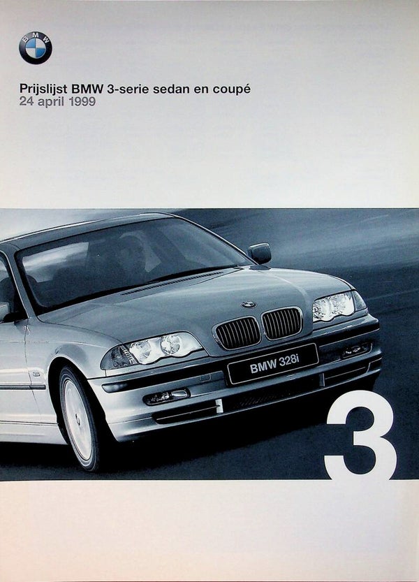 BMW 3 E36 - 1998/NL - Prijsijst nieuwe BMW 3-serie sedan - 24 April 1999