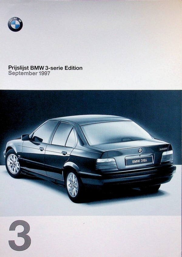 BMW 3 E36 - 1997/NL - Prijslijst BMW 3-serie Edition - September 1997