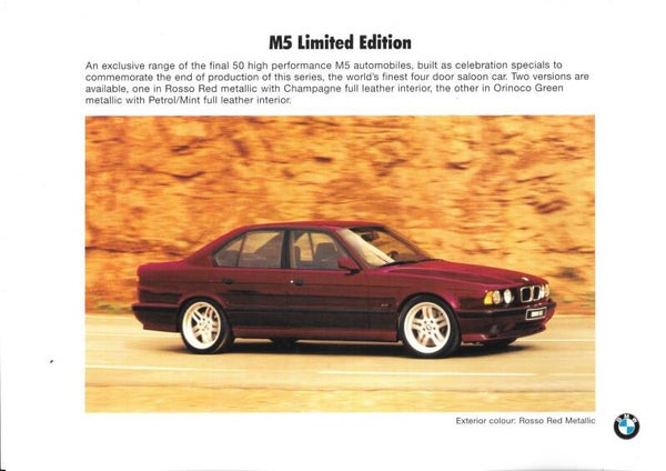 BMW M5 E34 - 1995/UK - M5 Limited Edition Rosso Red