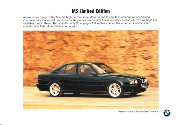 BMW M5 E34 - 1995/UK - M5 Limited Edition Orinoco Green