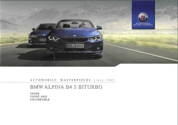 Alpina - 2017/D - B4 S Biturbo Coupé, Coupé AWD, Convertible