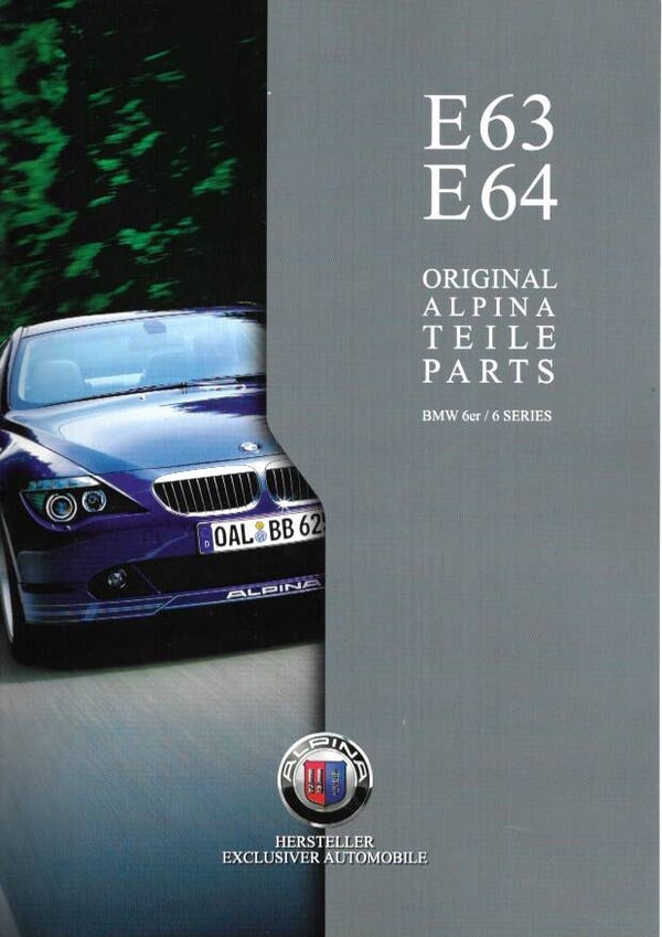 Alpina - 2007/D/EN - E63 E64 Original Alpina Teile Parts (incl. prijslijst)