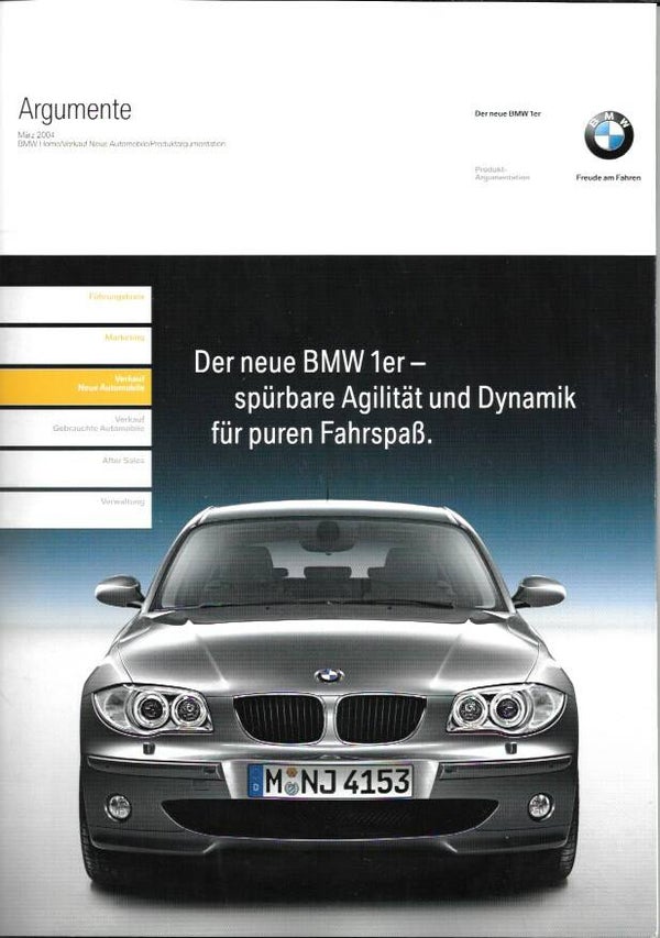 BMW 1 E87 - 2004/D - Argumente - Der neue BMW 1er