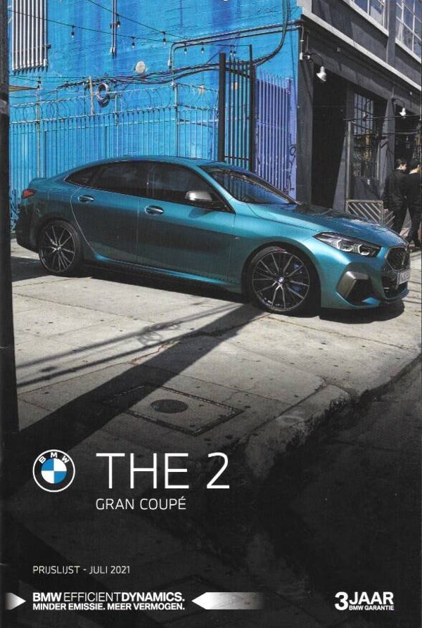 BMW 2 F44 - 2021/NL - The 2 Gran Coupé - Prijslijst Juli 2021