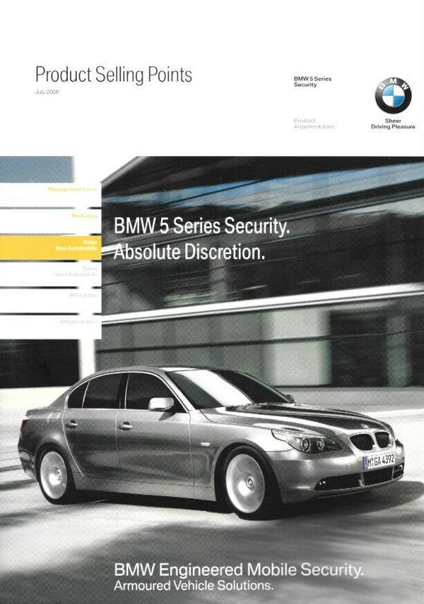 BMW 5 E60 - 2006/EN - Product Selling Points - BMW 5 Series Security