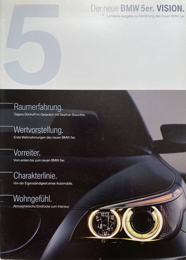 BMW 5 E60 - 2003/D - Der neue BMW 5er. Vision. Limitierte Ausgabe...