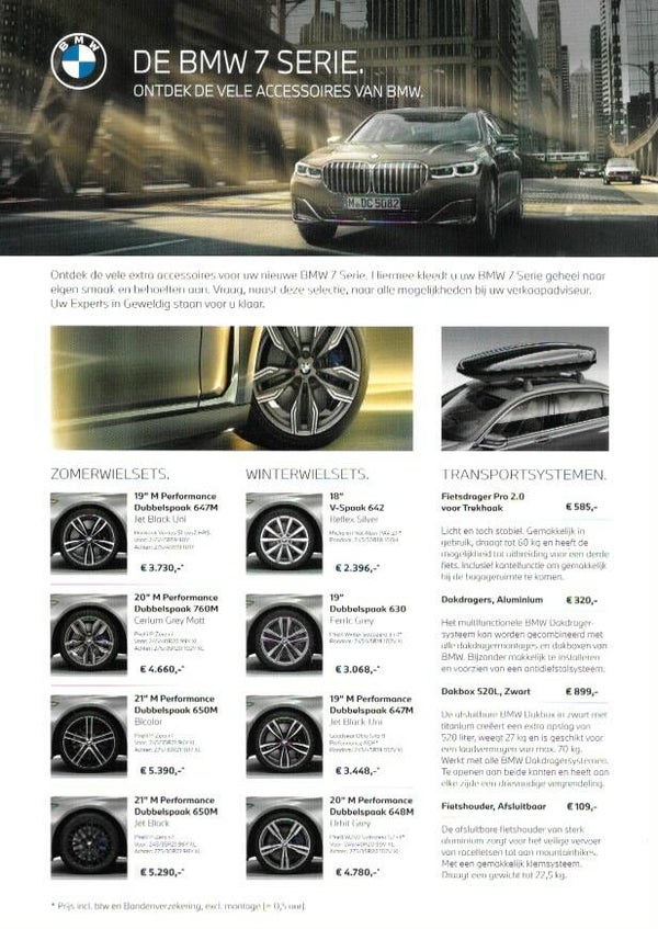 BMW 7 G11/G12 - 2020/NL - accessoires