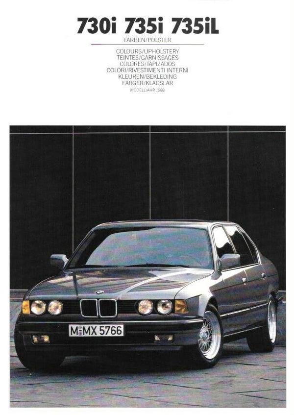 BMW 7 E32 - 1987/MULTI - 730i, 735i, 735iL Farben/Polster