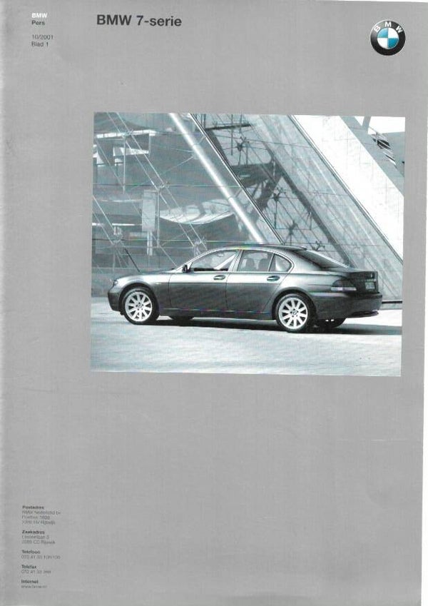 BMW 7 E65/E66 - 2001/NL - persmap