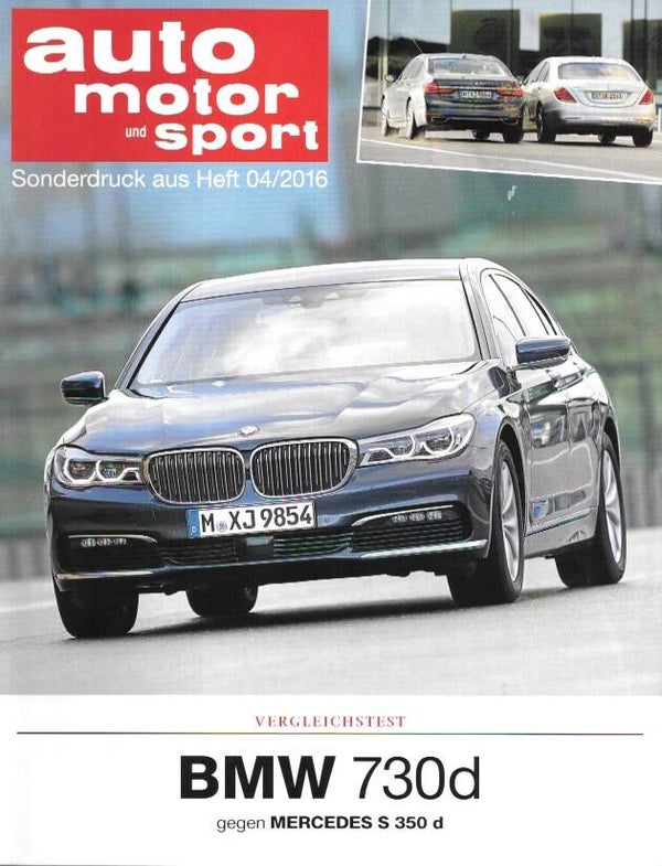 BMW 7 G11 - 2016/D - auto motor und sport test BMW 730d vs Mercedes S 350 d