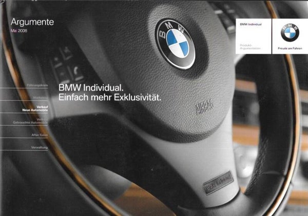 BMW - Individual 2008/D - Produkt Argumentation BMW Inidividual
