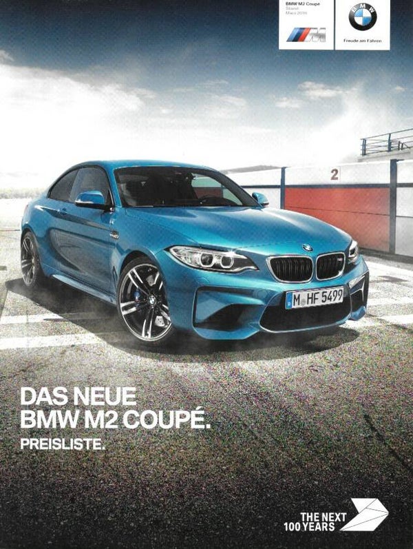 BMW M2 F22 - 2016/D - Das neue BMW M2 Coupé Preisliste März 2016