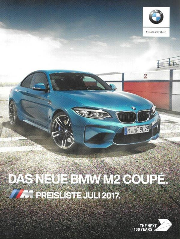 BMW M2 F22 - 2017/D - Das neue BMW M2 Coupé - Preisliste Stand: Juli 2017