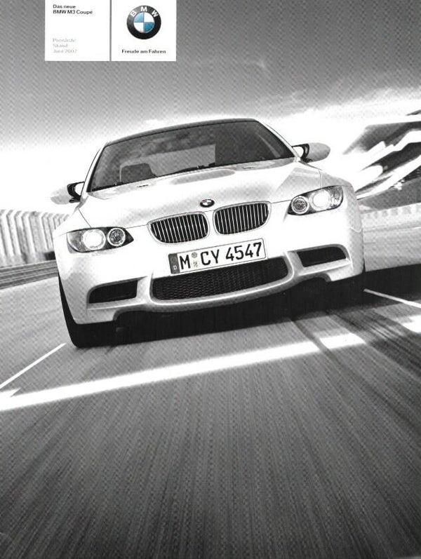 BMW M3 E92 - 2007/D - Das neue BMW M3 Coupé Preisliste Juni 2007
