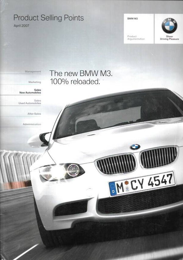 BMW M3 E92 - 2007/EN - Product Argumentation BMW M3
