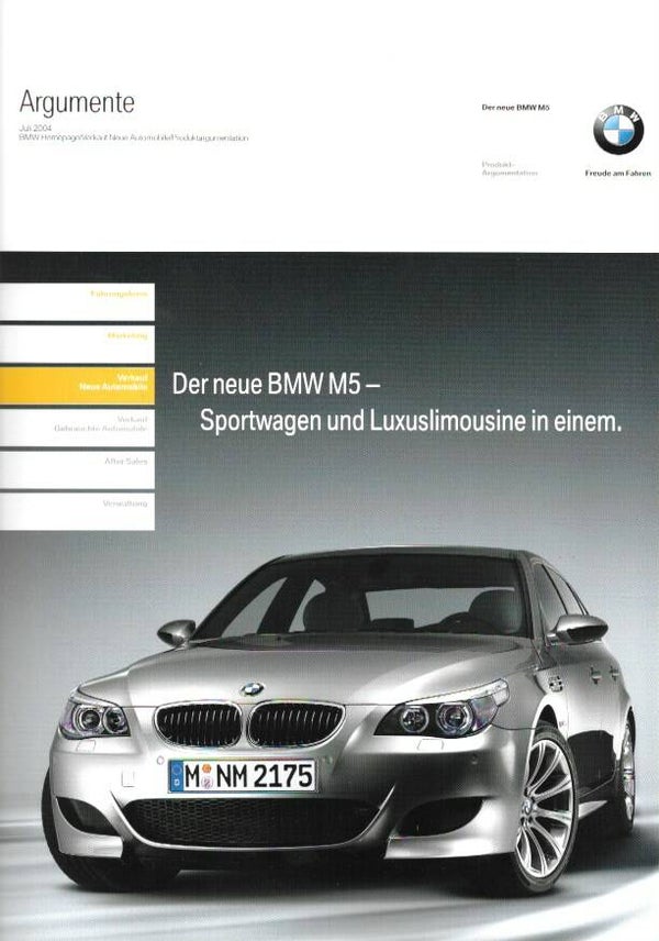 BMW M5 E60 - 2004/D - Argumente - Der neue BMW M5