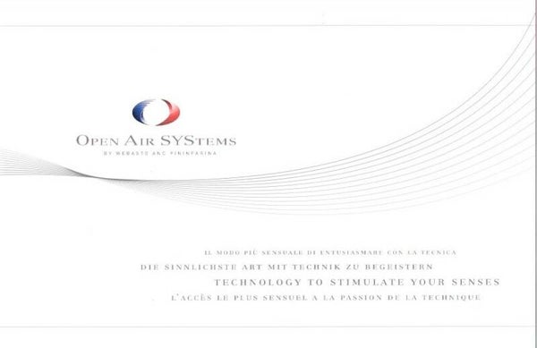 Open Air Systems by Webasto and Pininfarina - 2003/I/D/EN/F - BMW, Daihatsu, Alfa Romeo