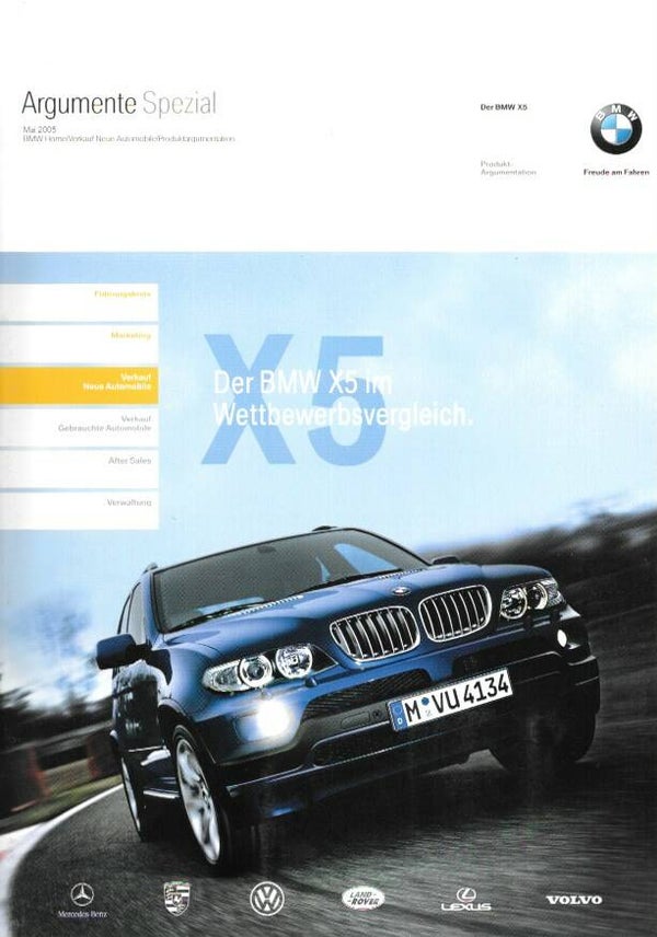 BMW X5 E70 - 2005/D - Argumente Spezial - Der BMW X5 im Wettbewerbsvergleich