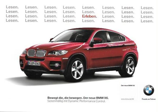 BMW X6 F86 - 2008/D - Der neue BMW X6. Lesen. Erleben.