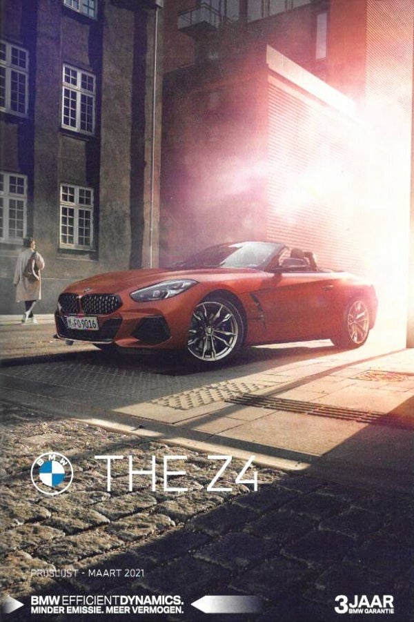 BMW Z4 G29 - 2021/NL - De BMW Z4 Roadster - Prijslijst - Maart 2021
