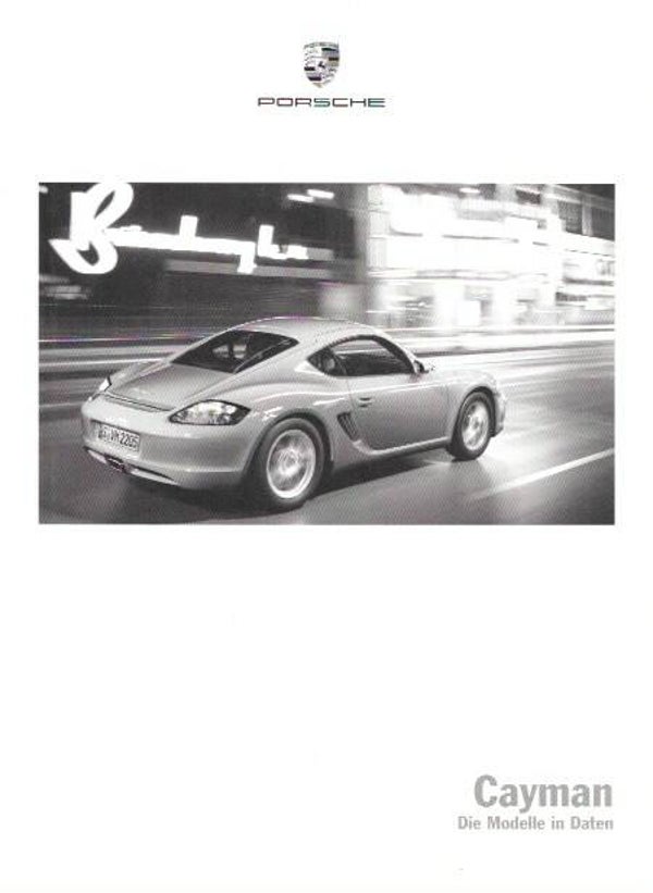 Porsche 718 Cayman - 2008/D/CH - Die Modelle in Daten