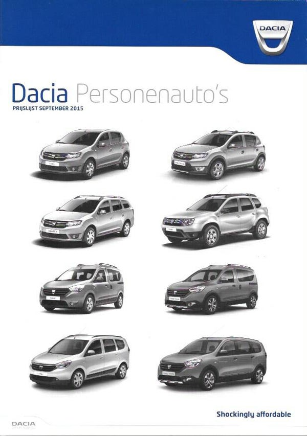 Dacia - 2015/NL - prijslijst september 2015