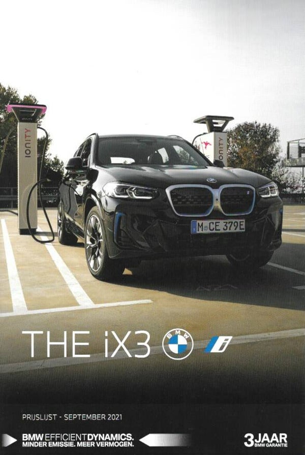 BMW iX3 G08 - 2021/NL - THE iX3 - Prijslijst - September 2021