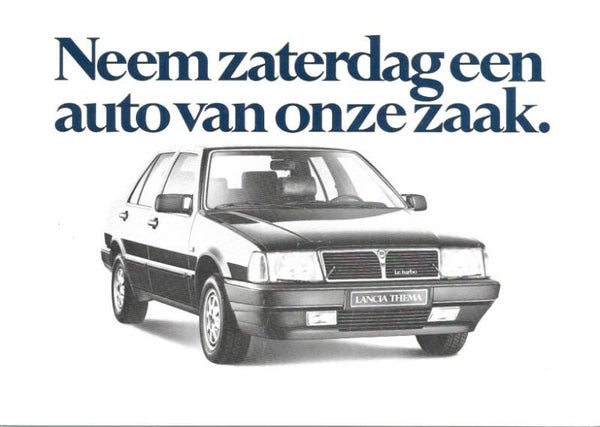 Lancia Thema uitnodiging proefrit (set van 2)