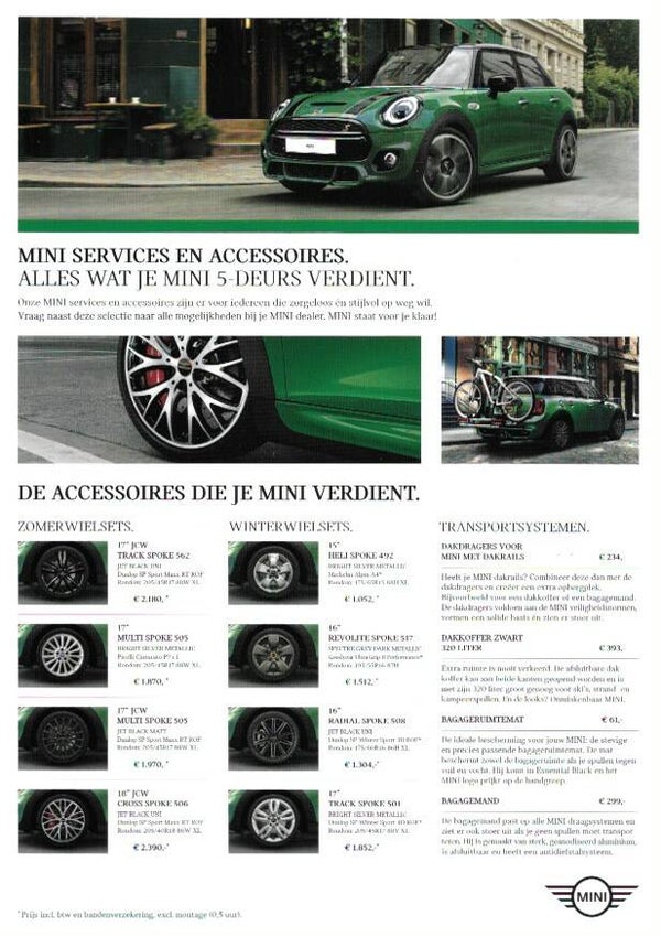 Mini - 2020/NL - 5-deurs Services en Accessoires
