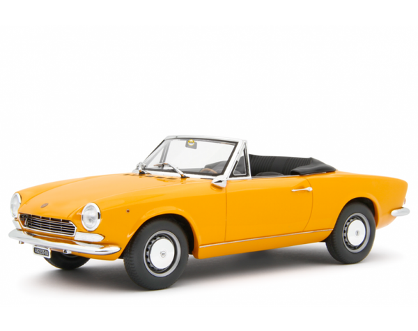 Fiat 124 Sport Spider AS (1438cc) 1968 (geel) - Laudoracing 1/18
