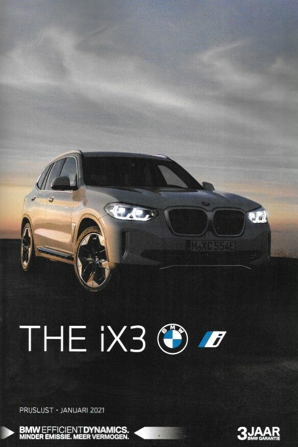 BMW iX3 G08 - 2021/NL - THE iX3 - Prijslijst - Januari 2021
