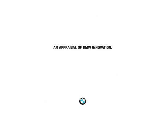 BMW - algemeen 1994/EN - An Appraisal fo BMW Innovation