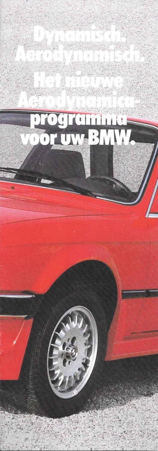 BMW - accessoires 1984/NL - Het nieuwe aerodynamicaprogramma (3 E21/30, 5 E28, 7 E23)