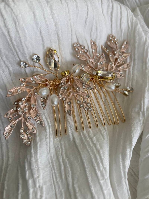 Rose Gouden Haarkam