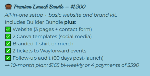 💼 Premium Launch Bundle – $1,500