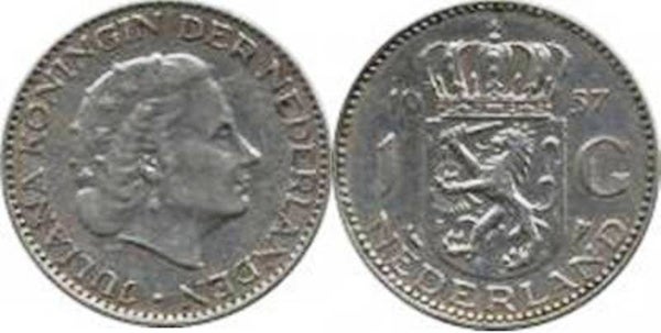 Pièce - 1 Florin (Gulden) Nederland - Juliana