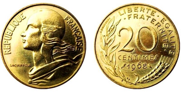 Pièce - 0,20  Franc Français 1997