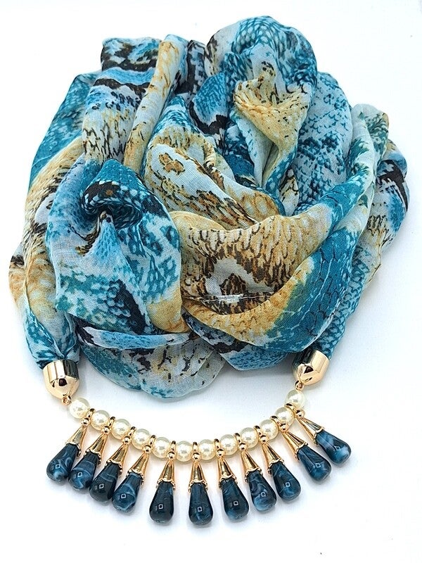 Foulard Bijoux turquoise