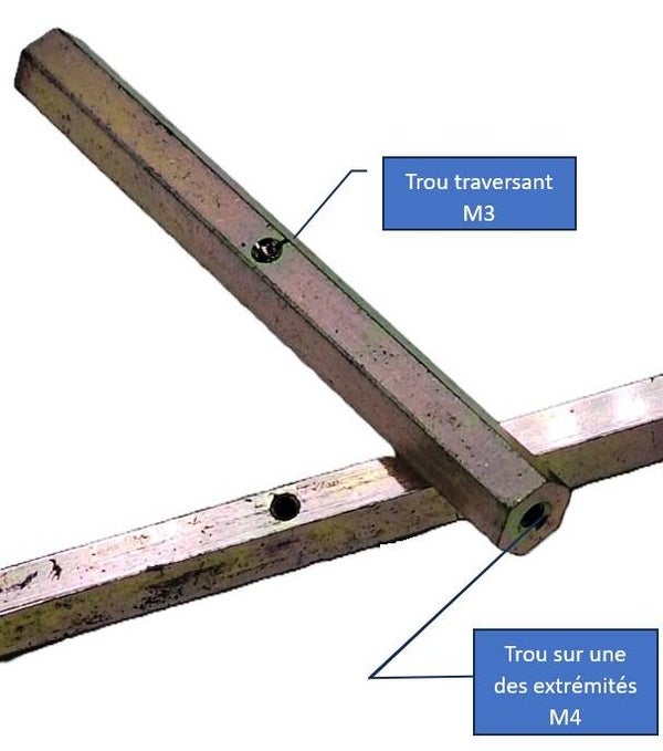 Colonne de fixation hexagonale