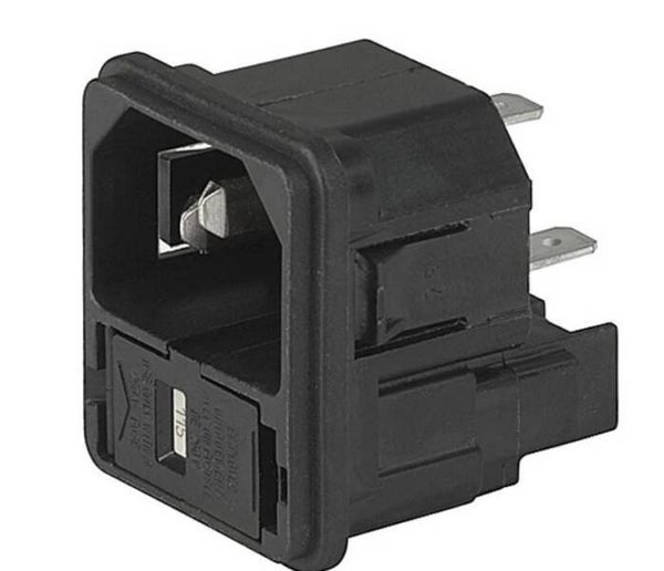 Embase secteur avec sélecteur de tension