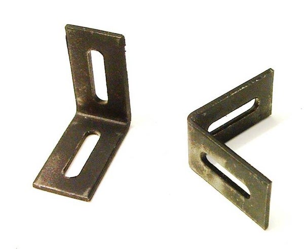Equerre de renfort à trous oblongs (Lot de 2)