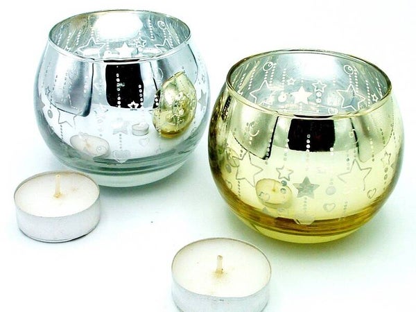 Photophore boule de table (lot de 2)