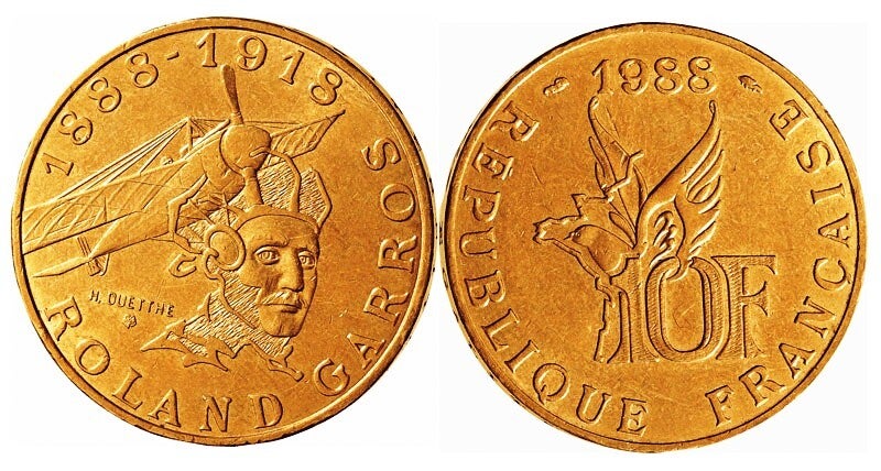 Pièce - 10 F Français Roland-Garros