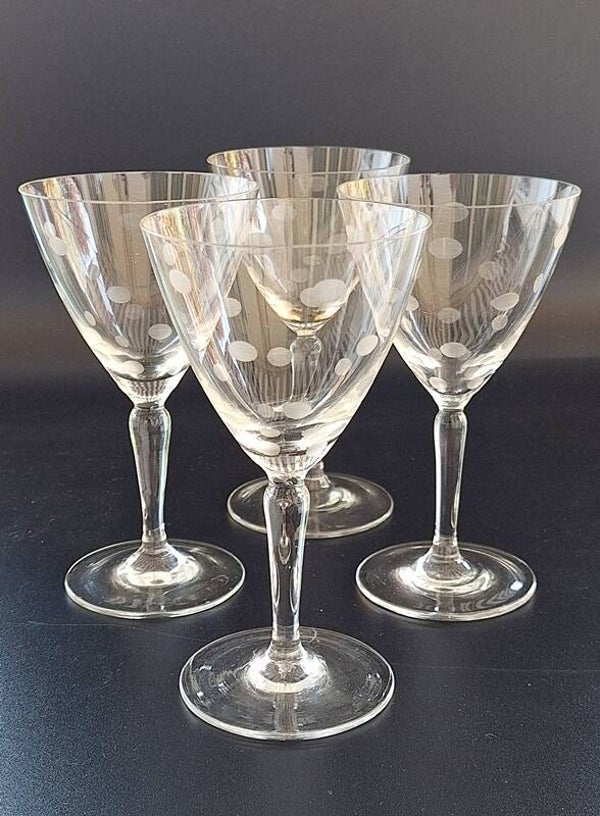 Verres cristal de Bohème (4pièces)